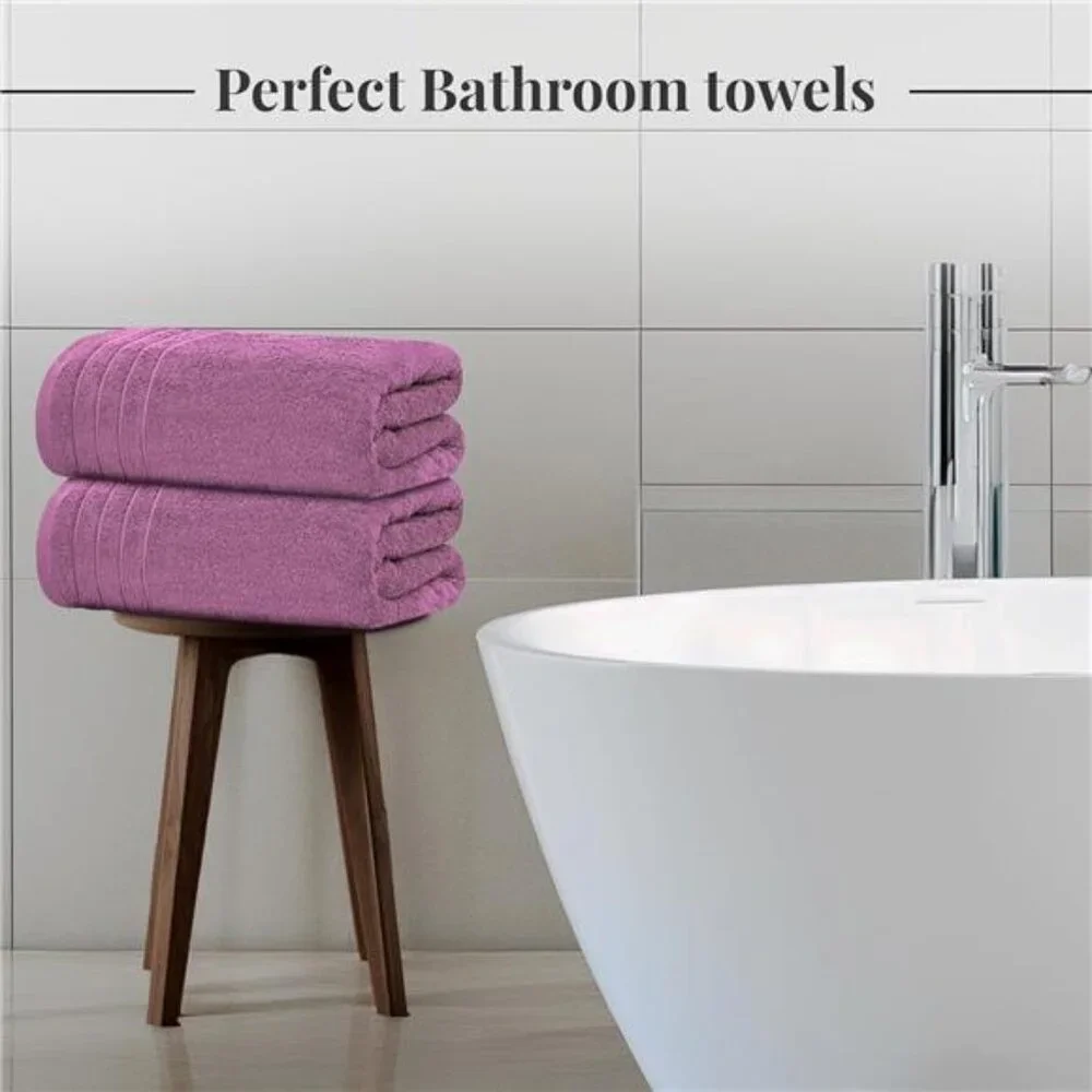 TNew Pack of 4 Extra Large Bath Towels 30 x 60 Inches, 100% Cotton,